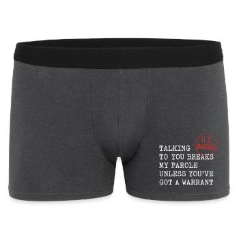 Funny Law Enforcement Shirt for Cops Detectives - Men's Boxer Shorts - charcoal grey - Front