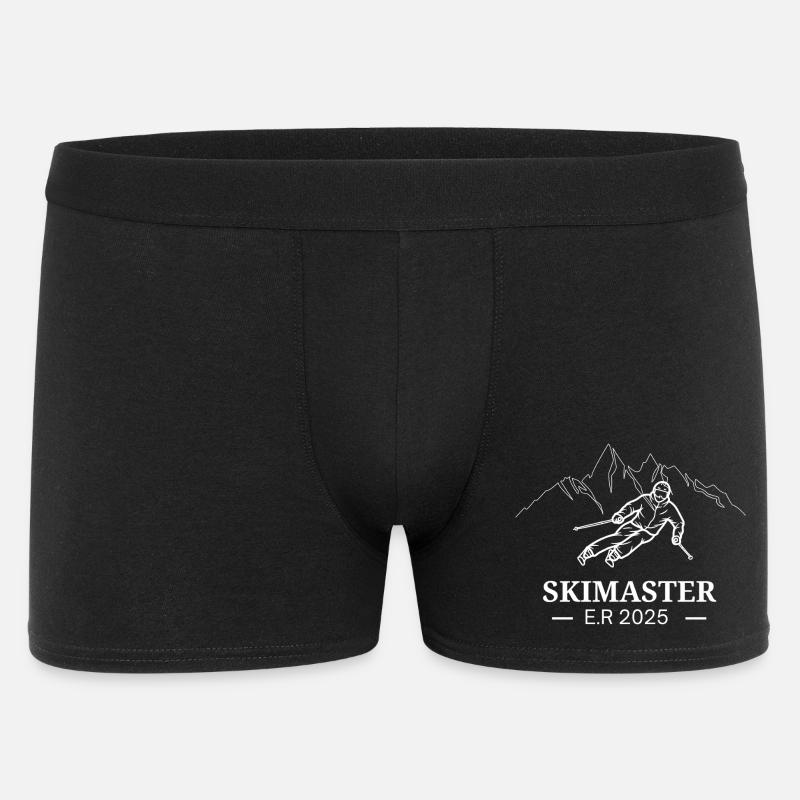 Skimaster Bergabenteuer 2025 - Männer Boxer Shorts - Schwarz