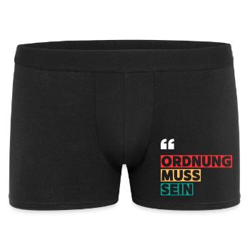 L’ordre doit être – une écriture claire - Boxer Homme - noir - Devant