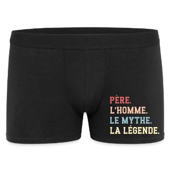 Father Man The Myth La Le'gende Father's Day - Boxer Homme - noir - Devant