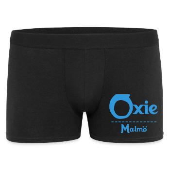 Oxie – Malmö Sky Blue Design - Männer Boxer Shorts - Schwarz - Vorne