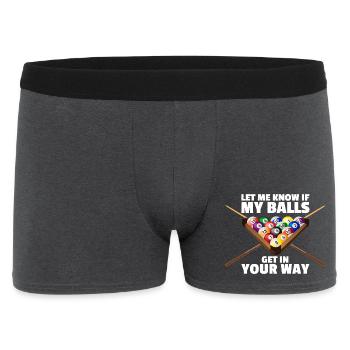 Let me know funny billiards billiards player - Men's Boxer Shorts - charcoal grey - Front