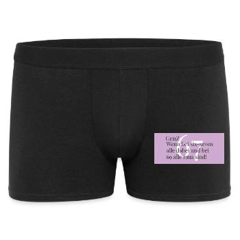 GenZ - sechs sieben - Alle sind dabei - Männer Boxer Shorts - Schwarz - Vorne