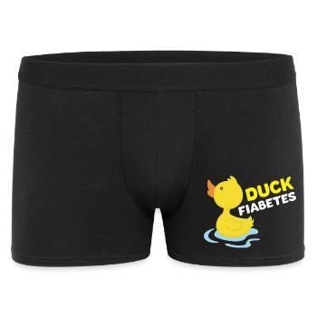 Duck Fiabetes Funny Rubber Duck Pun T1D Awareness - Men's Boxer Shorts - black - Front