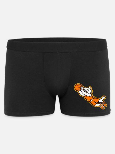 Wildcat-Basketball Flying Dunk Maskottchen - Männer Boxer Shorts - Schwarz