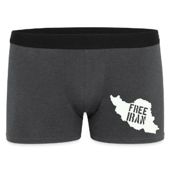 Iran Freiheit Free Iran - Männer Boxer Shorts - Anthrazit - Vorne