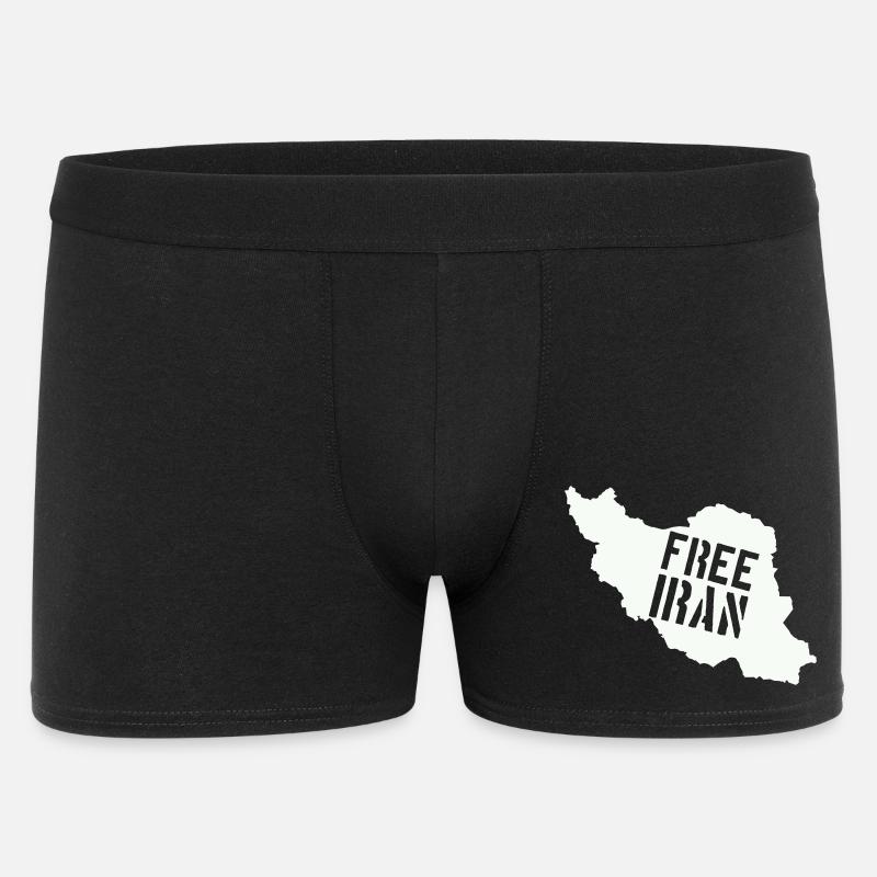 Iran Freiheit Free Iran - Männer Boxer Shorts - Schwarz
