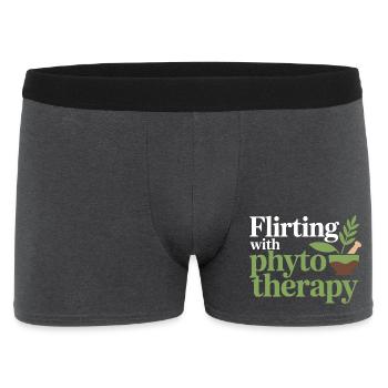 Herbalist Flirting With Phytotherapy Professional  - Men's Boxer Shorts - charcoal grey - Front