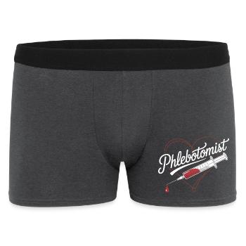 Phlebotomist Heart Injection - Men's Boxer Shorts - charcoal grey - Front