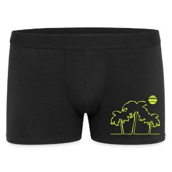 Île de la plage Palm Trees - Boxer Homme - noir - Devant