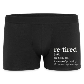 Définition de la pension de retraite Humour pour retraités Drôle - Boxer Homme - noir - Devant