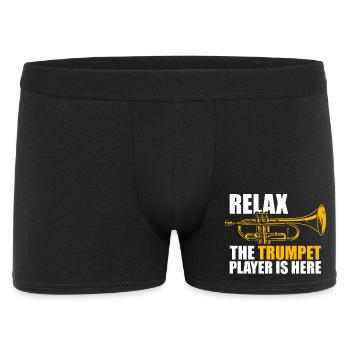 Relax the trumpet player Trompetenspieler - Men's Boxer Shorts - black - Front