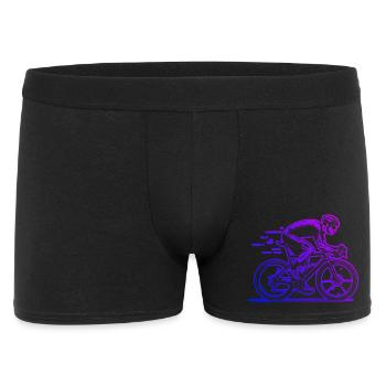 Motif minimaliste du vélo de route - Boxer Homme - noir - Devant