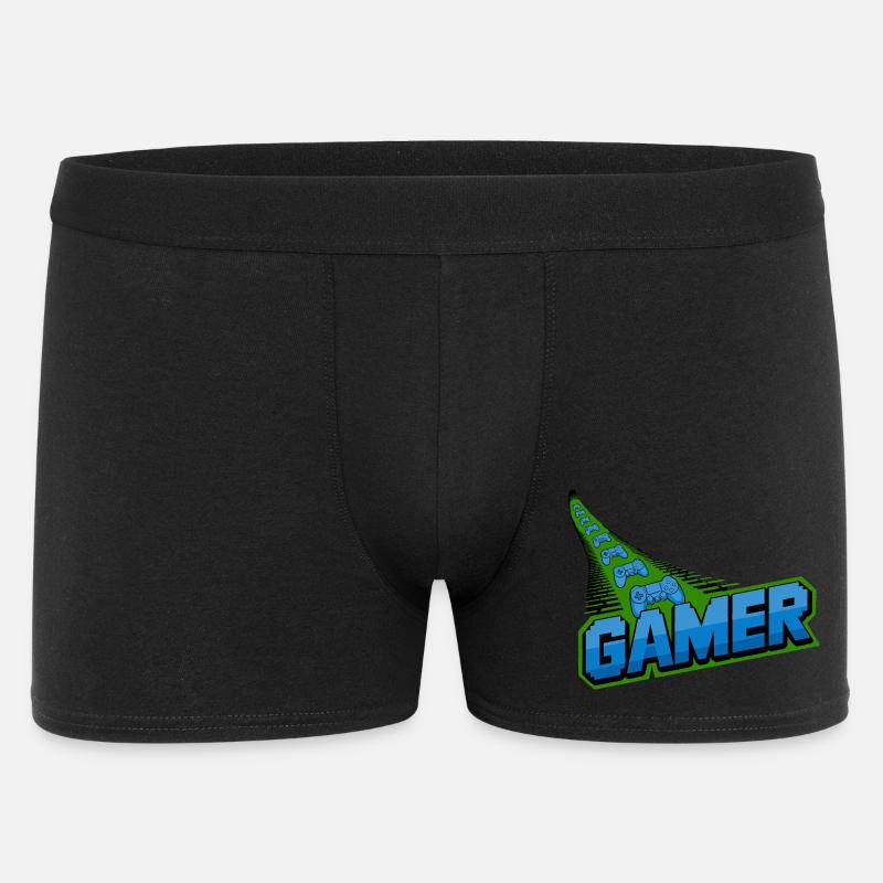 Motivo per controller gamer per gamer e retrò - Boxer da uomo - nero
