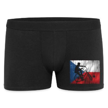 Radball, Cycleball, Hallenradsport, Tschechien - Männer Boxer Shorts - Schwarz - Vorne