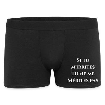 WENN DU MICH NERVST, VERDIENST DU MICH NICHT! (Liebe) - Männer Boxer Shorts - Schwarz - Vorne