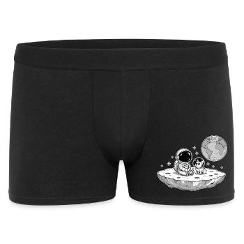 Astronaut Dog Bulldog Space - Men's Boxer Shorts - black - Front