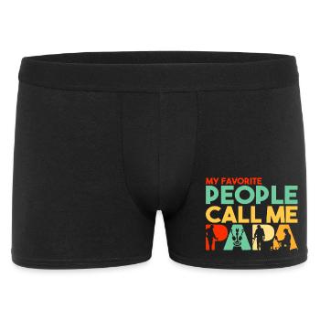 Meine Lieblingsleute nennen mich Papa Metalldetektor - Männer Boxer Shorts - Schwarz - Vorne