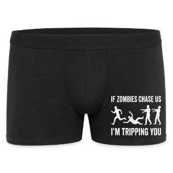 Zombie Humor Shirt for Horror Fans - Men's Boxer Shorts - black - Front