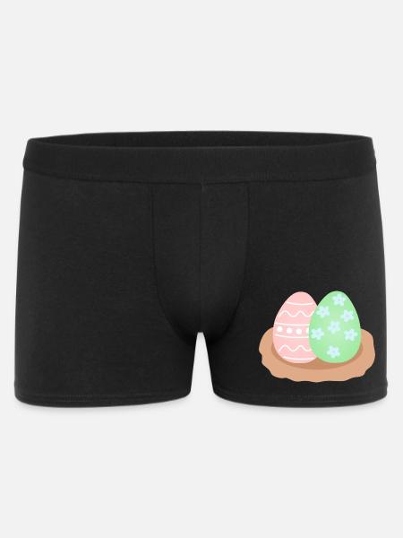 Pastel Easter Egg Duo in Nest - Men's Boxer Shorts - black