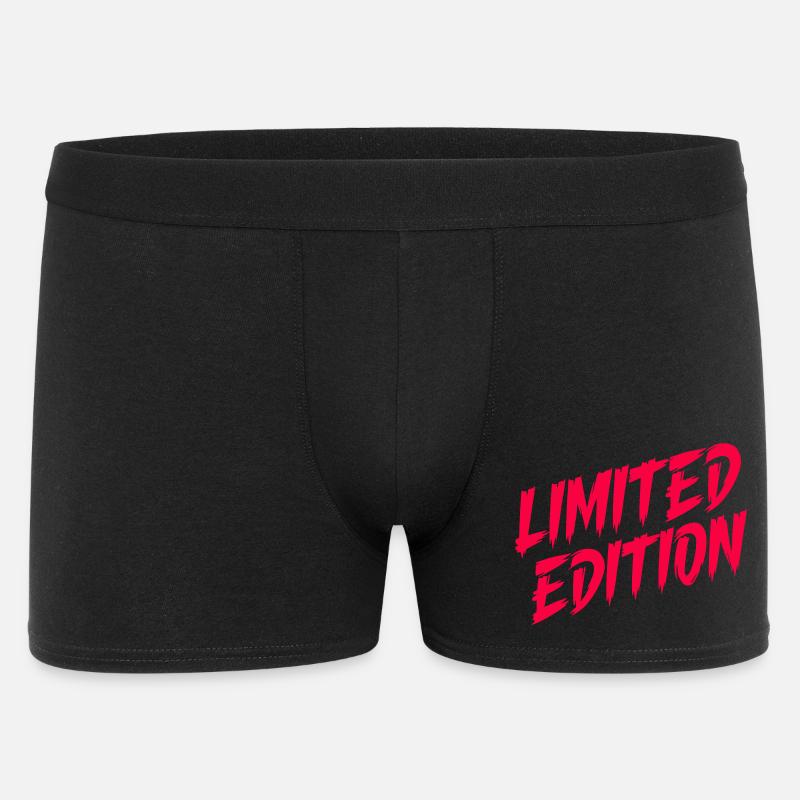 Limitierte Edition Neon Pinseltext - Männer Boxer Shorts - Schwarz