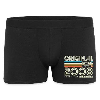 2008 Vintage Vintage Rétro Cadeau d’anniversaire - Boxer Homme - noir - Devant