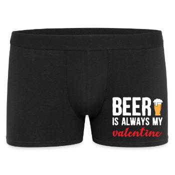 Beer Is My Valentine Funny Craft Brew Drinking Art - Men's Boxer Shorts - black - Front