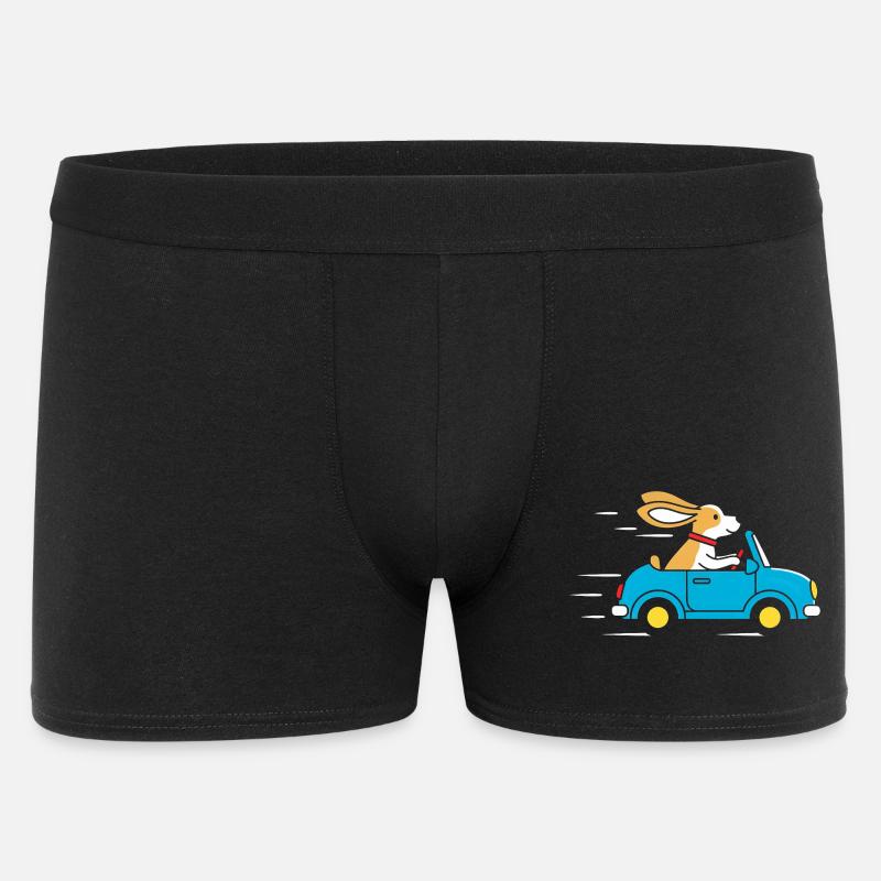 Lapin dans une cabriolet : Bonne conduite - Boxer Homme - noir