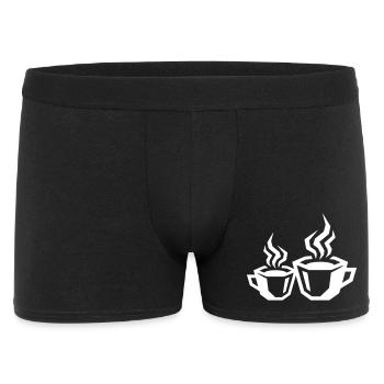 kaffee symbol coffee - Männer Boxer Shorts - Schwarz - Vorne
