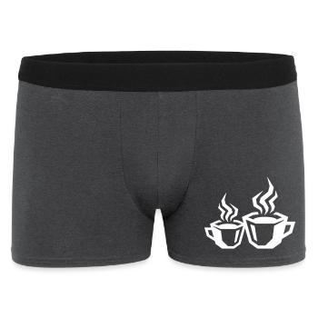 kaffee symbol coffee - Männer Boxer Shorts - Anthrazit - Vorne