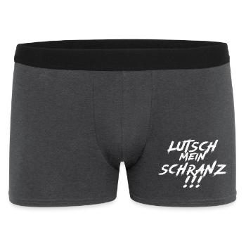 Suck my Schranz!! White - Men's Boxer Shorts - charcoal grey - Front