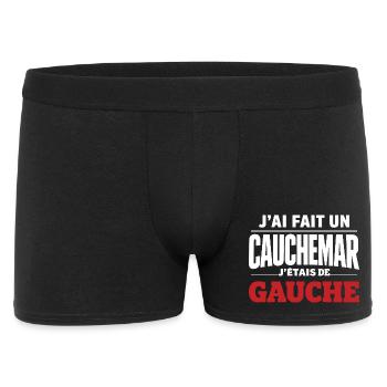 j'ai fais un cauchemar j'étais de gauche - Boxer Homme - noir - Devant