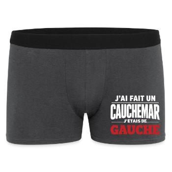 j'ai fais un cauchemar j'étais de gauche - Boxer Homme - charbon - Devant