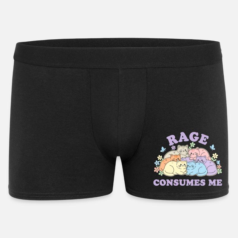 Pastel Cats Cuddly Cloud - Men's Boxer Shorts - black