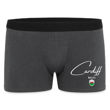 Cardiff au Pays de Galles, design élégant Cardiff - Boxer Homme - charbon - Devant