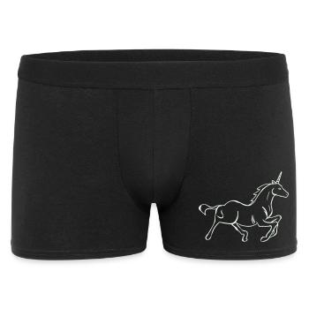 Tracé linéaire licorne en cours - Boxer Homme - noir - Devant