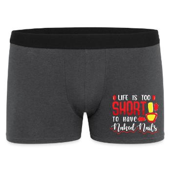 Nail Designer Nail Designer Cosmetics Nail Salon - Men's Boxer Shorts - charcoal grey - Front