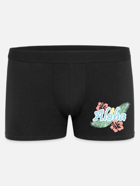 Aloha Tropical Summer Flowers - Men's Boxer Shorts - black