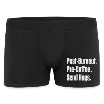 Après l’épuisement pré-café, envoyez des câlins - Boxer Homme - noir - Devant