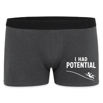 I had potential – slide humor - Men's Boxer Shorts - charcoal grey - Front