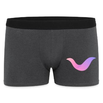 Gradient Swoosh-Nebel - Männer Boxer Shorts - Anthrazit - Vorne