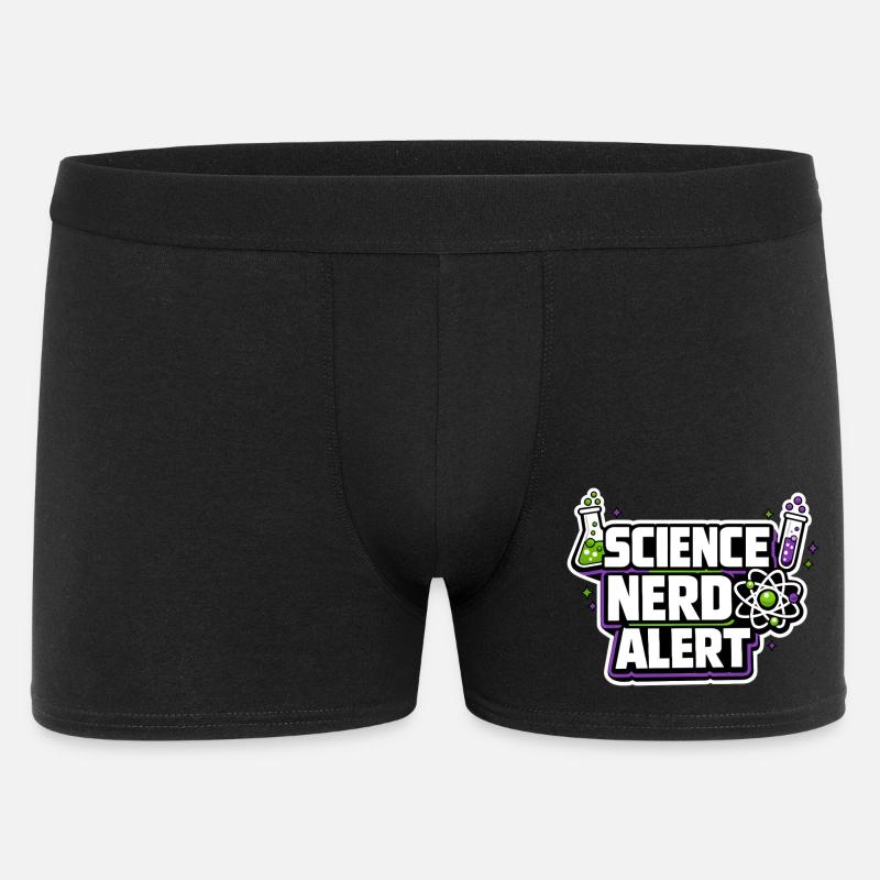 Nerd scientifique Motif d’alerte - Boxer Homme - noir