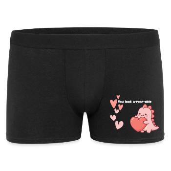 Heartfelt Dino Hug - Men's Boxer Shorts - black - Front