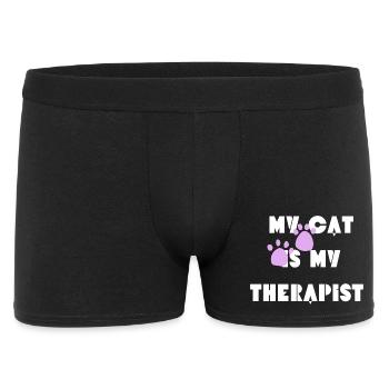 My cat is my therapist  - Men's Boxer Shorts - black - Front