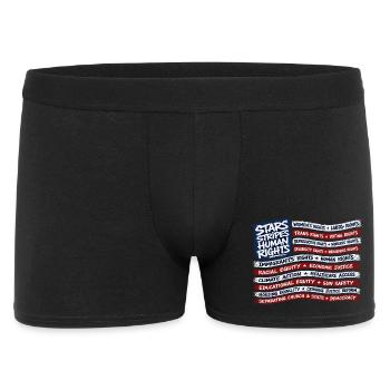 Justice en étoiles et rayures - Boxer Homme - noir - Devant
