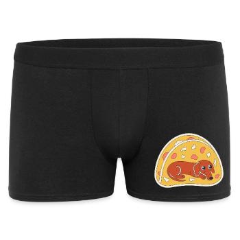 Art drôle de chien en tranche de pizza teckel - Boxer Homme - noir - Devant