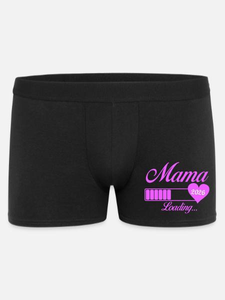 Mama 2026 Loading Herz - Männer Boxer Shorts - Schwarz