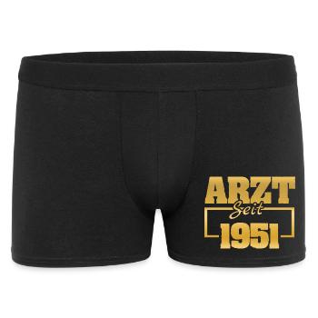 Aerztin 1951 - Männer Boxer Shorts - Schwarz - Vorne