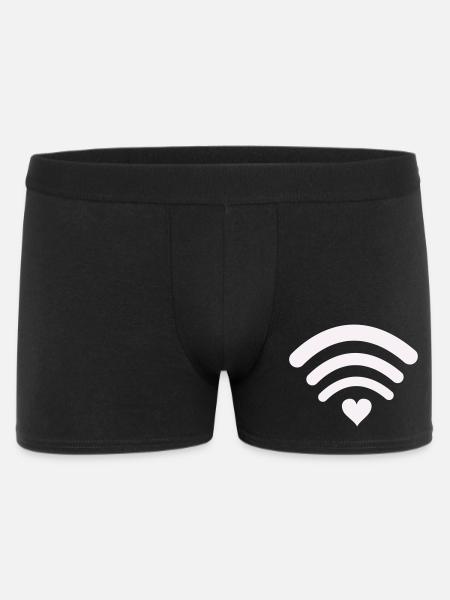 Wifi Love Heart Wifi Design - Men's Boxer Shorts - black