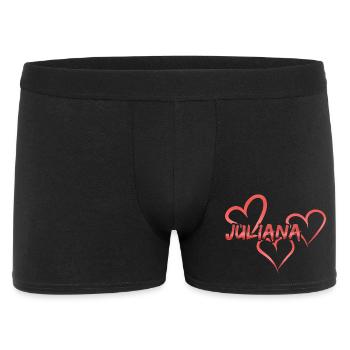 Vorname Juliana - Männer Boxer Shorts - Schwarz - Vorne